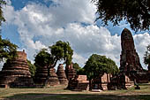 Ayutthaya, Thailand. Wat Phra Ram, The narrow west viharn with the central prang behind.